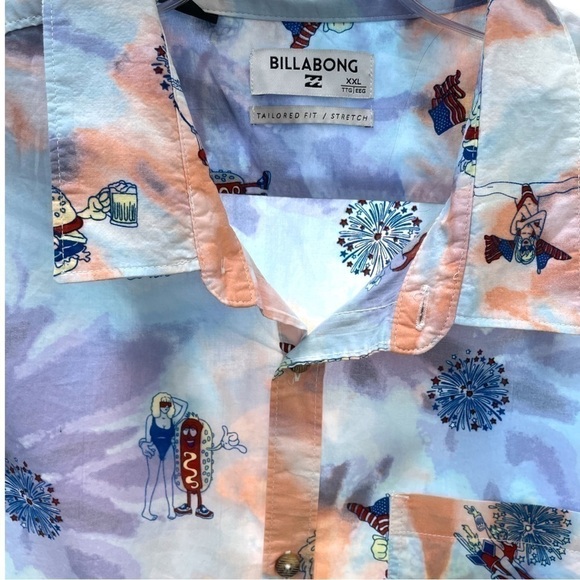 Billabong mens Hawaiian shirt, size XXL (tailored fit/stretch), 100% cotton - Picture 1 of 7